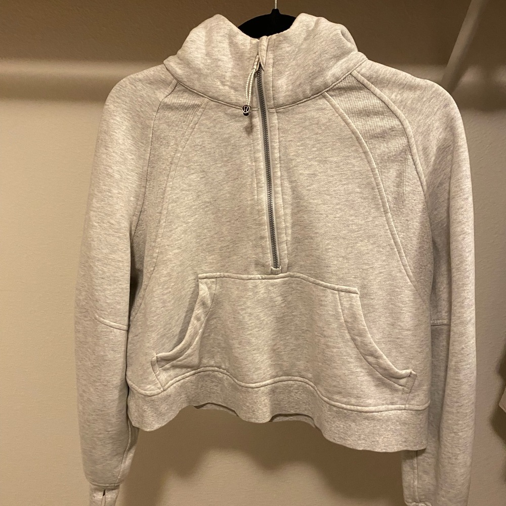 Lululemon scuba hoodie half zip grey xs/s